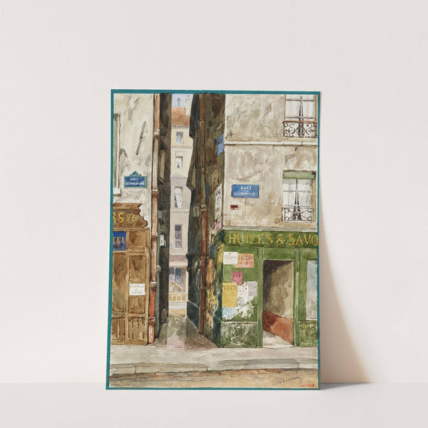 La rue du Paon blanc. by Henri Berthaut