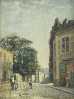 La rue Lhomond, au droit de la rue Vauquelin