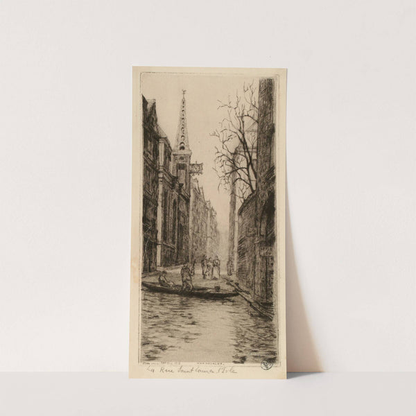 La Rue Saint Louis-en-l&#8217;Isle by Jean-Jules Dufour