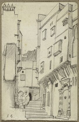 La ruelle escarpée à Alger (Casbah) (1896)