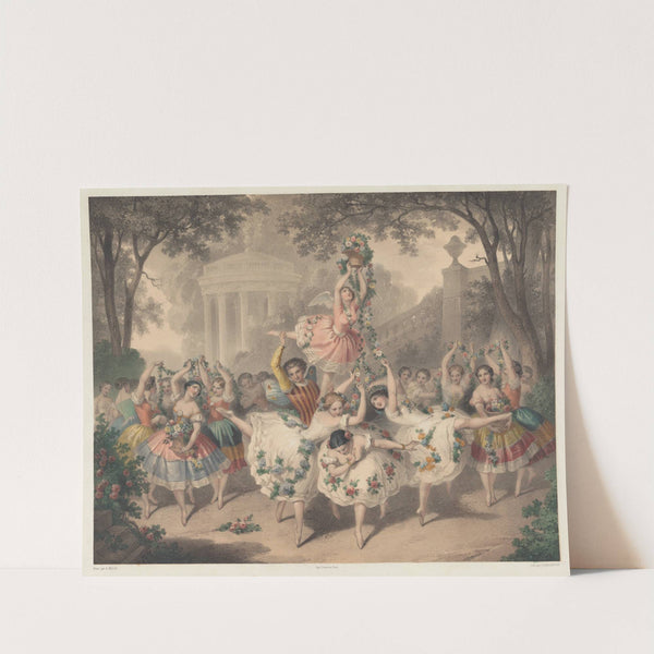 La scène de l&#8217;Opéra (Le pas des roses) ballet (1860-1869) by Auguste Belin