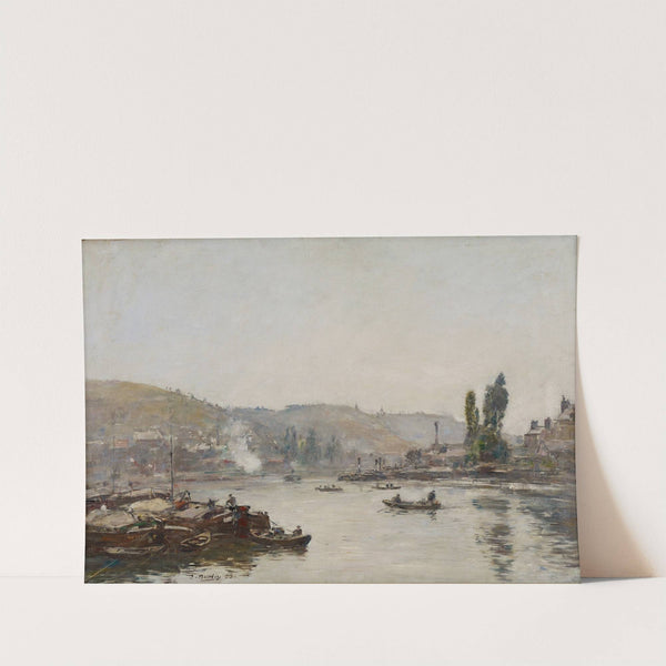 La Seine à Rouen (The Seine at Rouen)  (1895) by Eugène Boudin