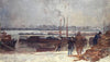 La Seine, au quai d’Austerlitz, effet de neige