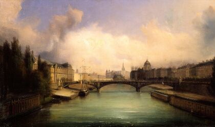 La Seine et l’Ile de la CitÃ©, vues du pont Royal