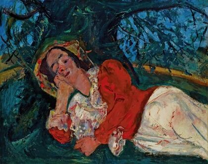 La sieste (Femme étendue sous un arbre)