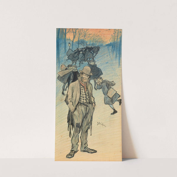 La sortie de l&#039;école by Théophile Alexandre Steinlen
