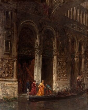 La sortie du Palais des Doges sous le pont des Soupirs
