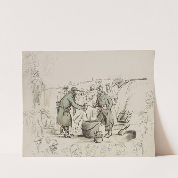 La soupe à la tranchée (1915-1916) by Georges Goursat (Sem)