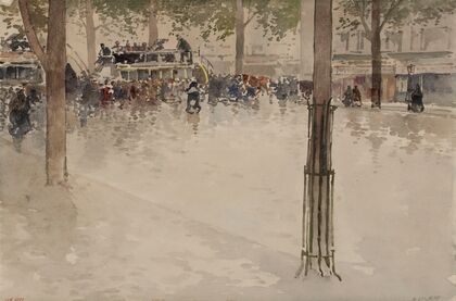 La station d’omnibus de l’avenue des Gobelins, 5ème arrondissement ou 13ème arrondissement (1896-1906)