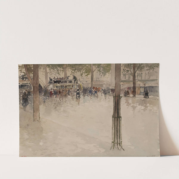 La station d&#8217;omnibus de l&#8217;avenue des Gobelins, 5ème arrondissement ou 13ème arrondissement (1896-1906) by Francis Garat