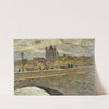 La tour du Temple reconstituée pour l&#039;Exposition de 1889, vue du pont d&#039;Iéna by Alexandre Gaston Guignard