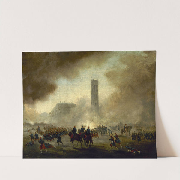 La tour Saint-Jacques, reprise par les troupes versaillaises by Gustave Boulanger