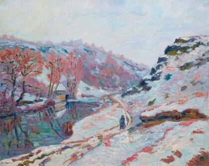 La Vallée de la Sedelle sous la neige, Creuse (1905)
