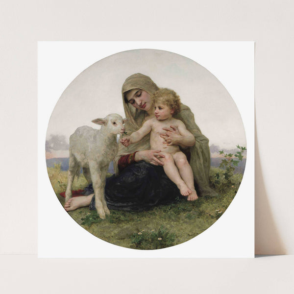 La Vierge à l&#8217;agneau (1903) by William Bouguereau