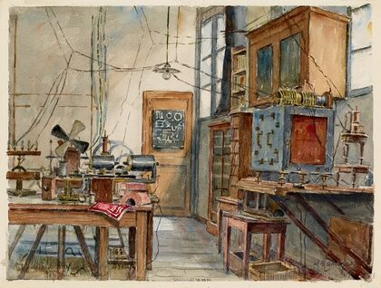 Laboratoire de physique de Branly, à l’angle de la rue d’Assas et rue de Vaugirard (1909)