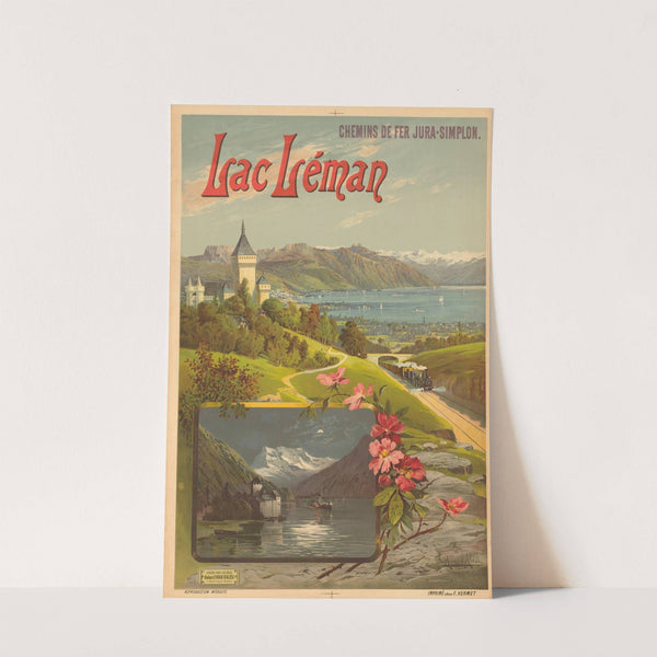 Lac Léman – Chemins de fer Jura-Simplon (1895) by Frederic Hugo d’ Alési