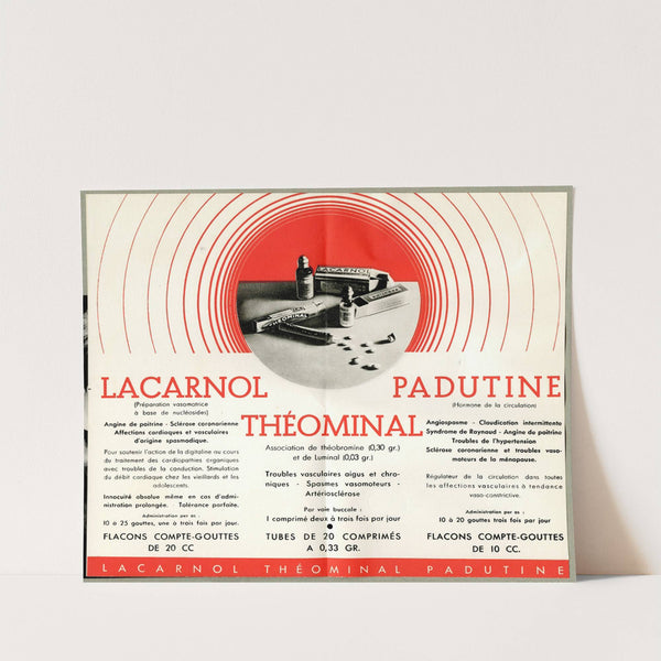 Lacarnol. Théominal. Padutine (1910-1950)