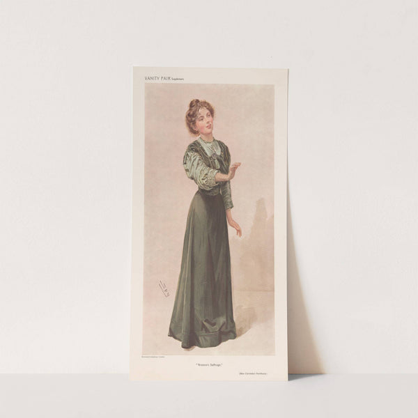 Ladies; ‘Women’s Suffrage’, Miss Christabel Pankhurst (1910) by Leslie Matthew Ward