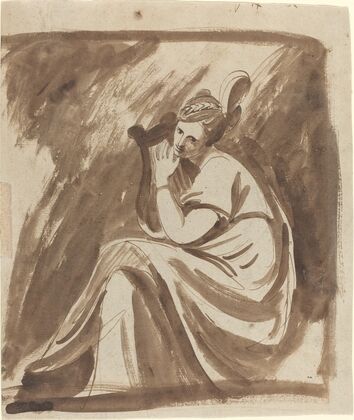 Lady Hamilton Playing a Lyre
