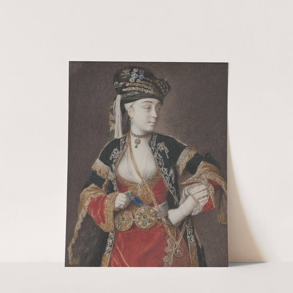 Lady in Turkish costume by Jean-Etienne Liotard