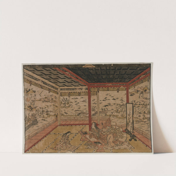 Lady Murasaki at Ishiyama Overlooking a Panorama with Eight Views of Lake Biwa by Okumura Masanobu