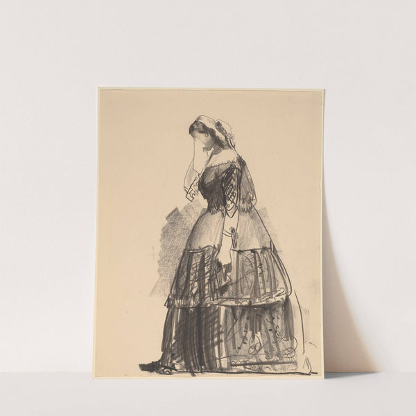 Lady of 1860 - The Actress by George Wesley Bellows