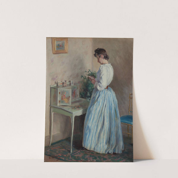 Lady reading a Letter by Herman Norrman