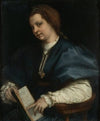 Lady with a book of Petrarch’s rhyme