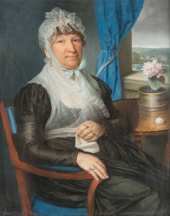 Lady With Needlework At A Window