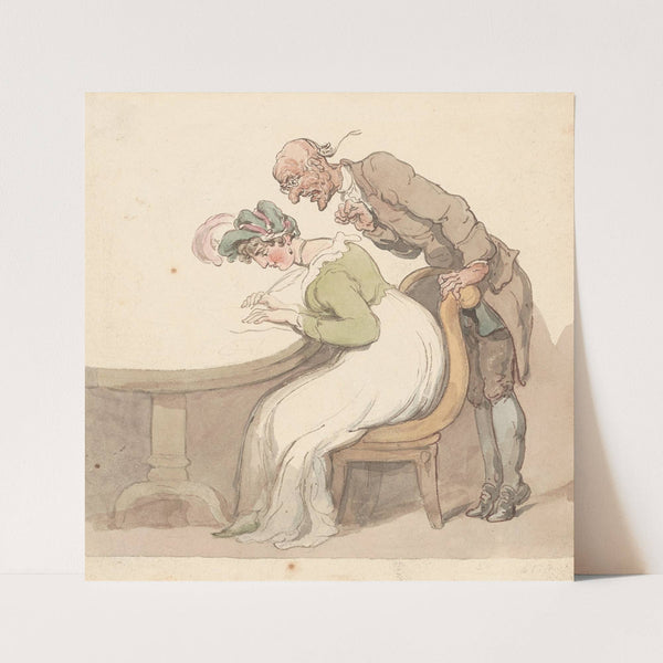 Lady writing a love letter by Thomas Rowlandson