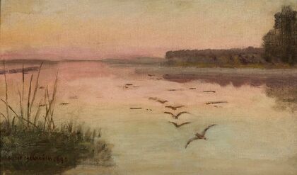 Lake at dusk
