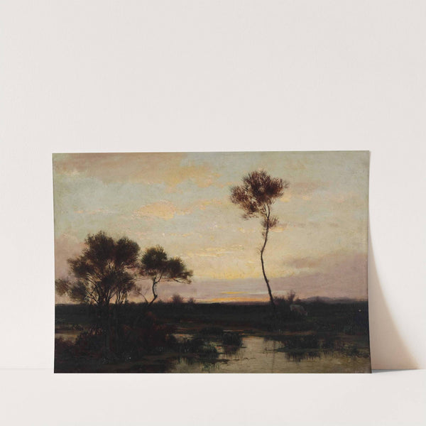 Lake landscape by Théodore Rousseau