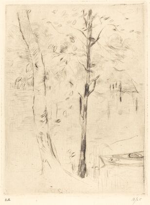 Lake with Rowboat