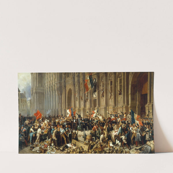 Lamartine refusant le drapeau rouge devant l’Hôtel de Ville (1848) by Henri Félix Emmanuel Philippoteaux