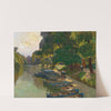 Landing stage at Heustadlwasser (Prater, Vienna) by Carl Moll