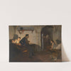 Ländliche Interieurszene by Adolf Karpellus