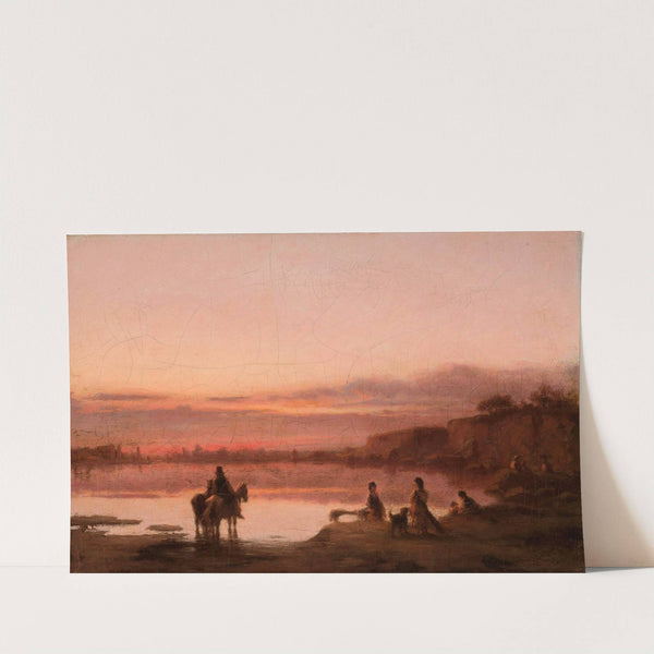 Landscape at sunset by Wilhelm Leopolski