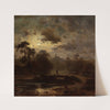 Landscape by moonlight (1852) by Jules Dupré