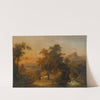 Landscape by the Sunset by Domenico Bresolin