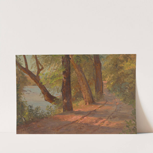 Landscape from North American (Road by a Lake) (ca. 1875) by Frederic Edwin Church