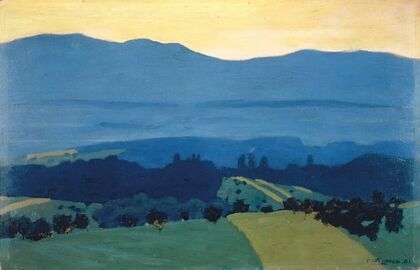 Landscape in the Jura Mountains near Romanel