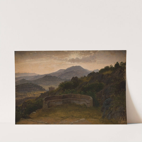 Landscape near Subiaco. Sunset by P. C. Skovgaard
