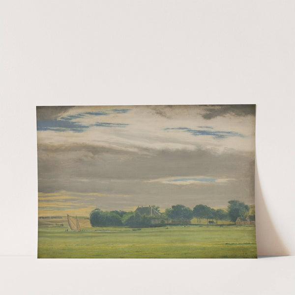 Landscape near the Town of Skive with Skivehus Manor, Jutland by Christen Dalsgaard