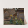 Landscape study – Mulleins in front of a cottage by Stanisław Straszkiewicz
