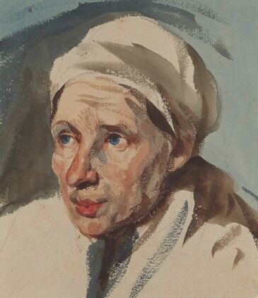 Landscape study of a village woman