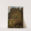 Landscape with a castle and a knight (1928) by Józef Rapacki
