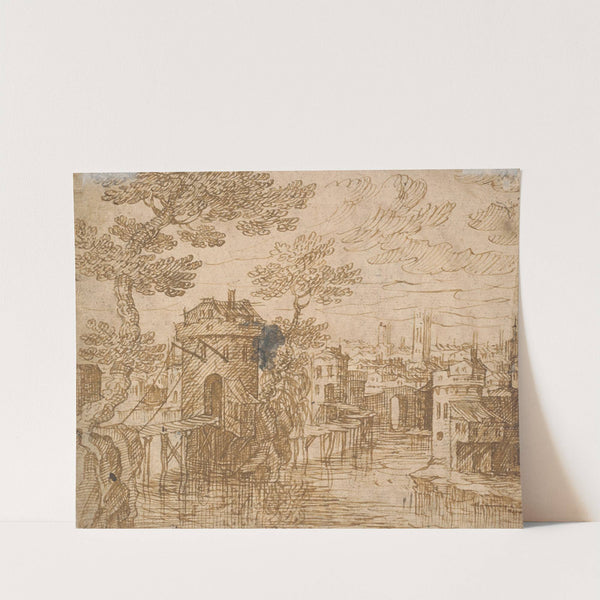 Landscape with a City on a River by Hermann Weyer