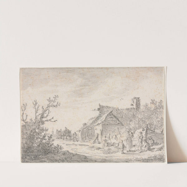 Landscape with a Cottage and Figures (1653) by Jan van Goyen