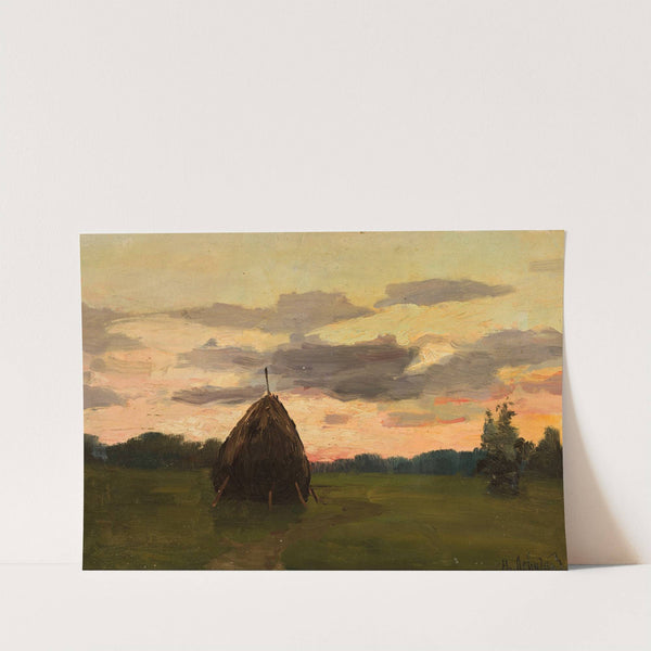 Landscape with a haystack (1886) by Isaac Levitan
