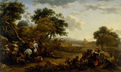 Landscape with a Hunting Party (1650s)